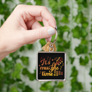 It's Music Time, Gold Guitar Musical Key Ring