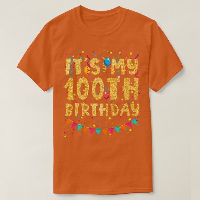 Its My 100th Birthday T-Shirt (Design Front)