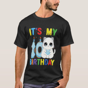 It's My 10th Birthday Boy 10 Year Old Ragdoll Cat T-Shirt