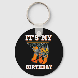 It's My 10th Birthday Bysketbyll Boy Party 10 Year Key Ring