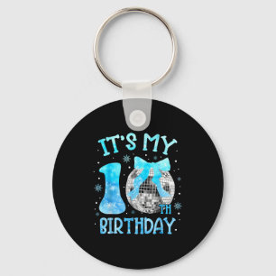 Its My 10th Birthday Coquette Bow Disco 10 Year Ol Key Ring