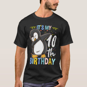 Its My 10th Birthday Dabbing Penguin T-Shirt