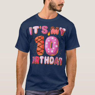 Its My 10th Birthday Doughnut 10 Year Old Gift Gir T-Shirt