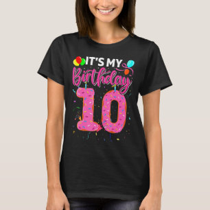 It's My 10th Birthday Doughnut Doughnut Boy Girl 1 T-Shirt