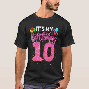 It's My 10th Birthday Doughnut Doughnut Boy Girl 1 T-Shirt
