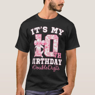 Its My 10th Birthday Girl Double Digits Coquette B T-Shirt