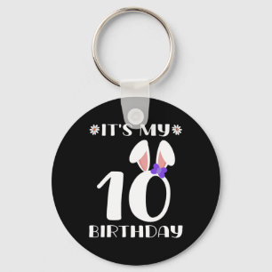 It's My 10th Birthday Happy Easter Day 10 Years Ol Key Ring