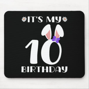 It's My 10th Birthday Happy Easter Day 10 Years Ol Mouse Mat