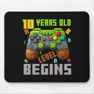 It's My 10th Birthday Pixel Gaming Controller 10 Y Mouse Mat