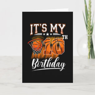 It's My 10th Birthday Sketll Theme 10 Years Old Bi Card