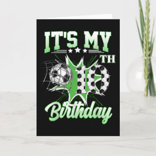 Its My 10th Birthday Soccer 10 Years Old Bday Foot Card