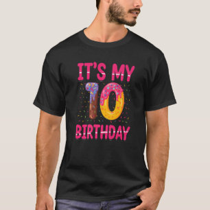 It's My 10th Birthday Sprinkles Themed Kids Birthd T-Shirt