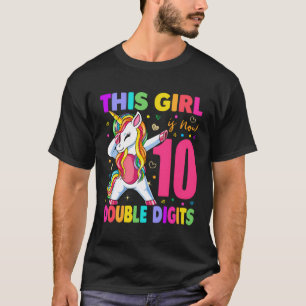 It'S My 10Th Birthday This Girl Is Now 10 Years Ol T-Shirt