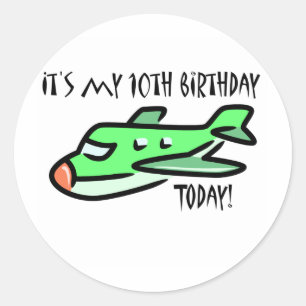 It's My 10th Birthday Today Classic Round Sticker