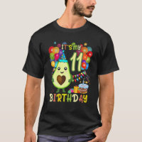 Its My 11Th Birthday Avocado Birthday Party Cute A