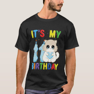 It's My 11th Birthday Boy 11 Year Old Ragdoll Cat T-Shirt