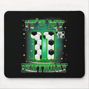 Its My 11th Birthday Boy Soccer 11 Years Old Party Mouse Mat