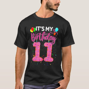 It's My 11th Birthday Donut Doughnut Boy Girl 11 Y T-Shirt