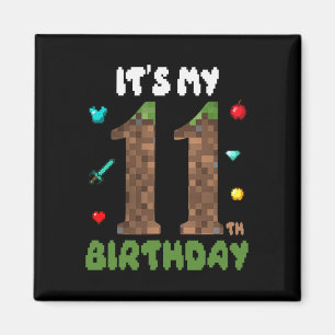 Its My 11th Birthday Funny 11 Yrs Old Video Gamer  Magnet