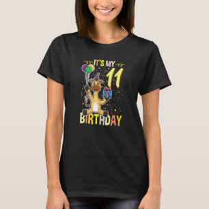 Its My 11th Birthday Giraffe Animal 1 T-Shirt