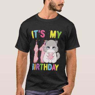 It's My 11th Birthday Girl 11 Year Old Ragdoll Cat T-Shirt