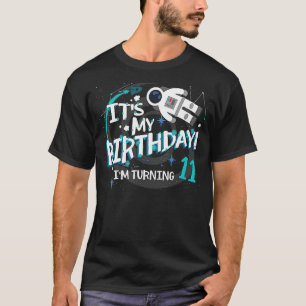 It's My 11th Birthday I'm Turning 11 Astronaut Kid T-Shirt