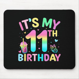 Its My 11th Birthday Party 11 Year Old Birthday Gi Mouse Mat