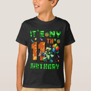 It's My 11th Birthday Pixel Number Video Game Game T-Shirt
