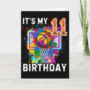 It's My 11th Birthday Sketll Party Sketll Birthday Card