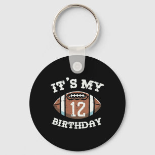 Its My 12th Birthday American Football 12 Year Old Key Ring
