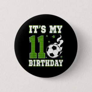 It's My 12th Birthday Boy Soccer 12 Years Old 6 Cm Round Badge