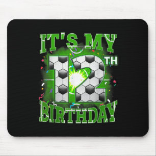 Its My 12th Birthday Boys Soccer 12 Years Old Part Mouse Mat