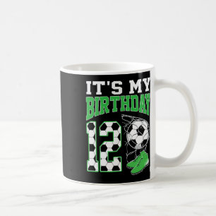 It's My 12th Birthday Soccer Party 12 Year Old Boy Coffee Mug