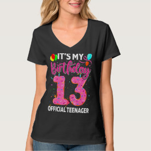 It's My 13th Birthday Doughnut Doughnut Boy Girl 1 T-Shirt