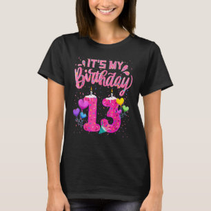 It's My 13th Birthday Doughnut Happy 13 Years Old T-Shirt