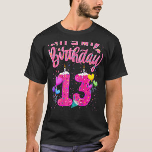 It's My 13th Birthday Doughnut Happy 13 Years Old  T-Shirt