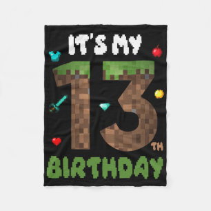 Its My 13th Birthday Funny 13 Yrs Old Video Gamer Fleece Blanket