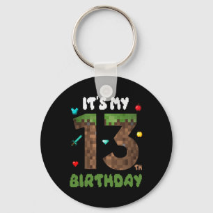 Its My 13th Birthday Funny 13 Yrs Old Video Gamer Key Ring