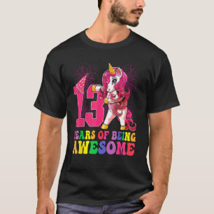 It's My 13th Birthday Unicorn Girls Funny 13 Year  T-Shirt