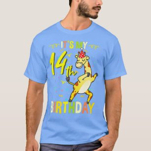 Its My 14th Birthday Dabbing Giraffe T-Shirt