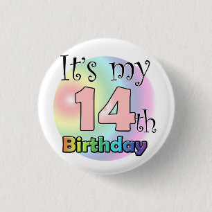 It's my 14th Birthday (pink) 3 Cm Round Badge