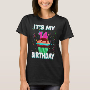 It's My 14th Birthday Sweet Cupcake 14 Year Old Bo T-Shirt