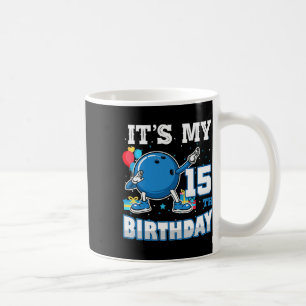 It's My 15th Birthday Dabbing Bowling 15 Years Old Coffee Mug