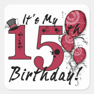 It's my 15th birthday grunge balloon stickers