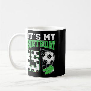 It's My 15th Birthday Soccer Party 15 Year Old Boy Coffee Mug