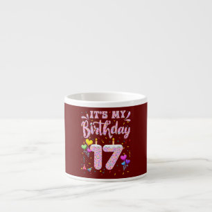 It's My 17th Birthday Girl Doughnut Happy 17 Espresso Cup