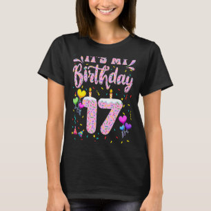It's My 17th Birthday Girl Doughnut Happy 17 Years T-Shirt
