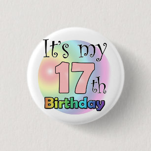 It's my 17th Birthday (pink) 3 Cm Round Badge
