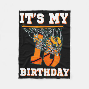 It's My 18th Birthday Bysketbyll Boy Party 18 Year Fleece Blanket