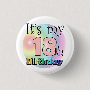 It's my 18th Birthday (pink) 3 Cm Round Badge